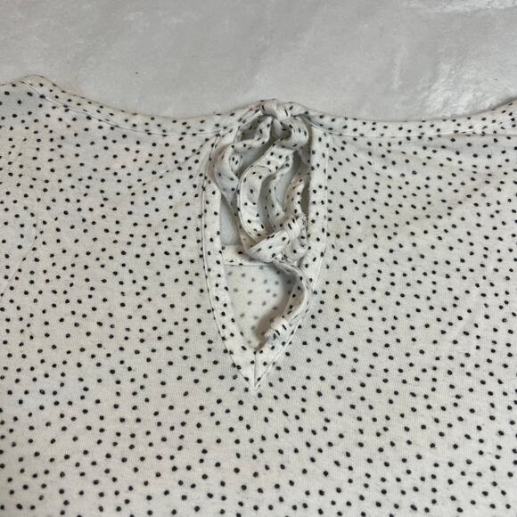LC Lauren Conrad Crewneck Polka Dot Top Size X-Large Casual Preppy Girly - Picture 5 of 10